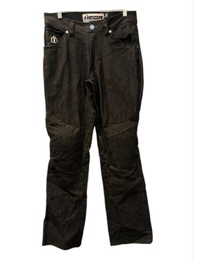 Icon Hooligan Motorcycle Riding Jeans Pants Black Size 28 Armor Cordura Air Mesh